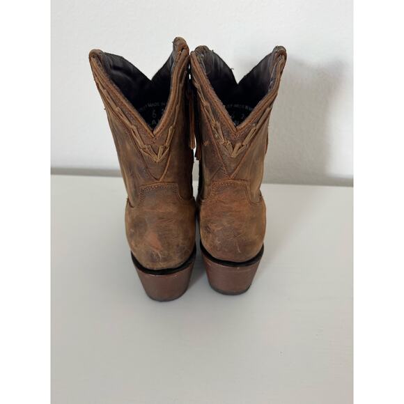 Lane Womens Plain Jane Ankle Western Boots Brown Leather Size 6 - Picture 8 of 8